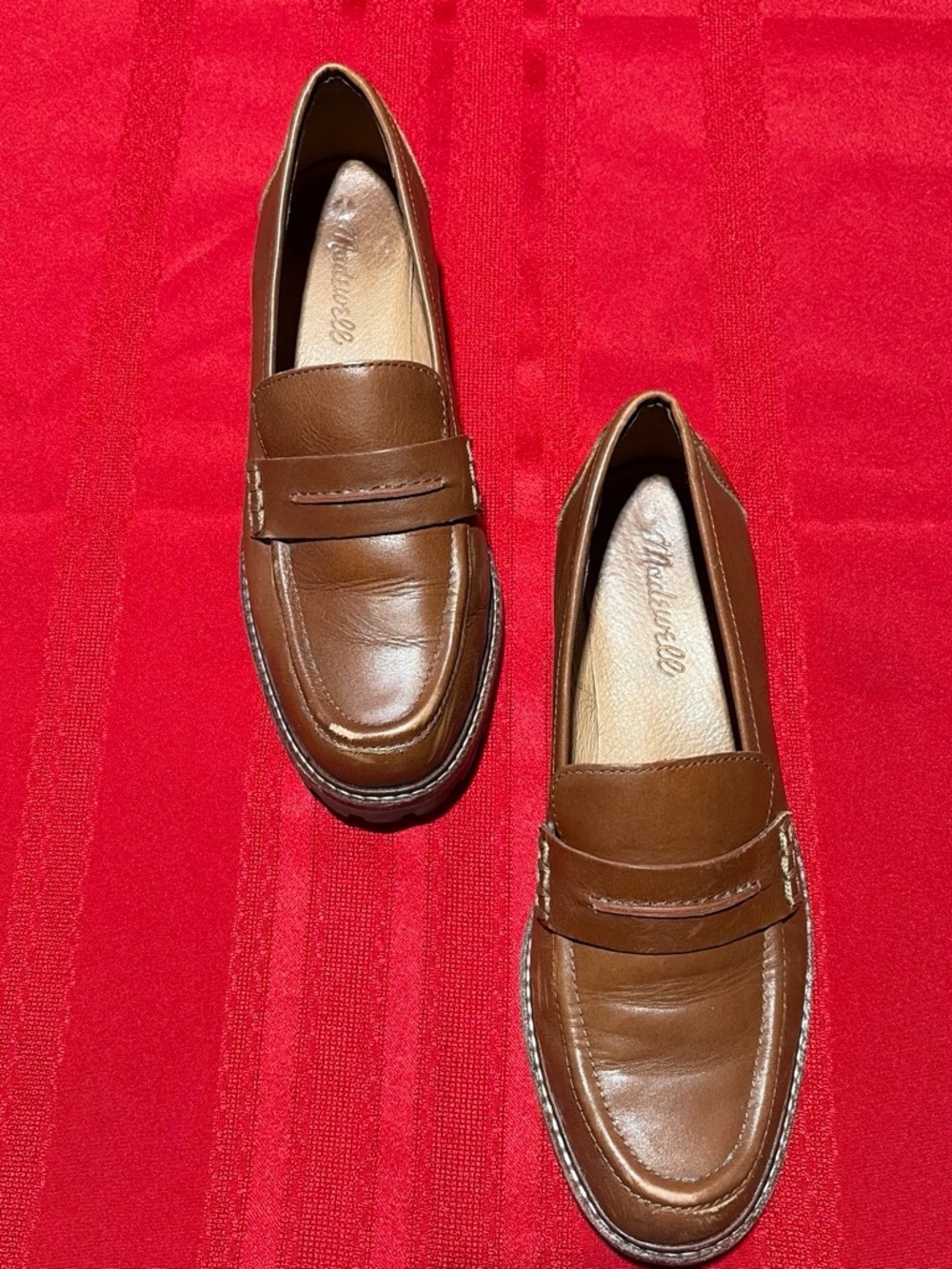 Madewell Brown Leather Penny Loafers